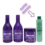 Kit Shampoo + Condicionador Matizador E Máscara Louros 4prd 