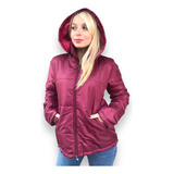 Campera Mujer Inflable Puffer Tálle Grande Abrigada Capucha