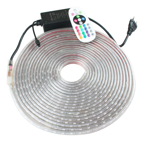 Kit Sanca Mangueira Led Rgb 14m 5050 Ip65 Fonte 110v Control