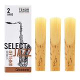 Kit 3 Palhetas Select Jazz Unfiled - Sax Tenor - 2,0 Hard