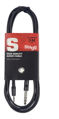 Cable Plug 6.5 Stereo A Mini Plug 3.5 Stereo 3 Metros