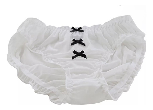 Panty Con Encaje Lencería Calzon Transparente Maid Sirvienta