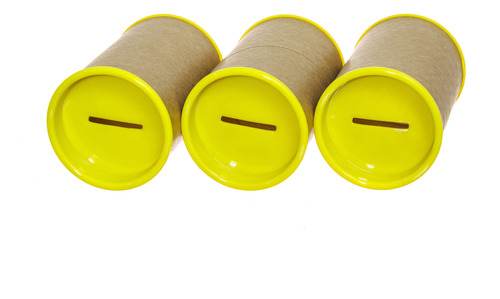 20 Cofrinhos Papelão 6x9,5cm - Cor Amarelo Ninavi Brindes