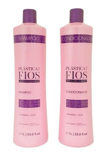 Cadiveu Kit Plástica Dos Fios Shampoo 1l + Condicionador 1l 