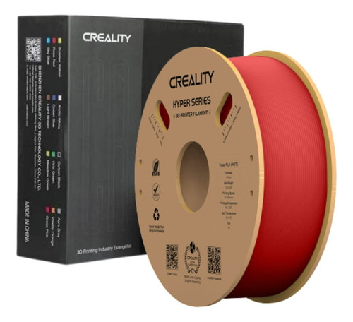 Filamento Pla Alta Velocidad Creality 1kg Bobina Reci Rojo