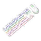 Kit Teclado Y Mouse Gamer T-dagger Advance Force Blanco Pc