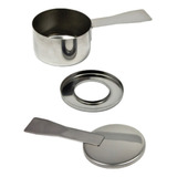 Fogareiro Espiriteira Aço Inox 16 X 7,5 Cm Rechaud Ref 600242