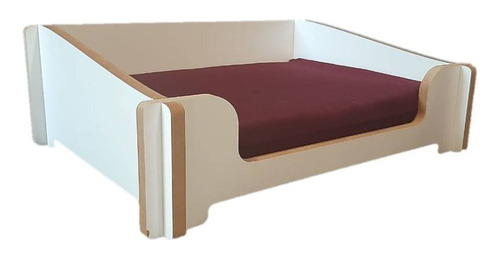 Cama Camita Para Mascotas Perro Gato Madera Colchon 45x35 Cm