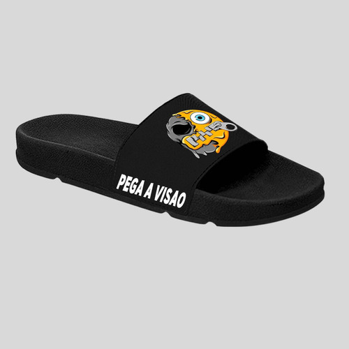 Chinelo Slide Masculino Personalizado Estampa Emoji