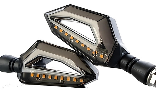 2 Direccionales Focos Faros Led Motocicleta Efecto Neon Tmax