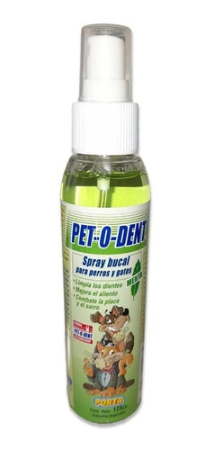 Spray Bucal  Dental Perros Y Gatos Pet O Dent Porta Menta