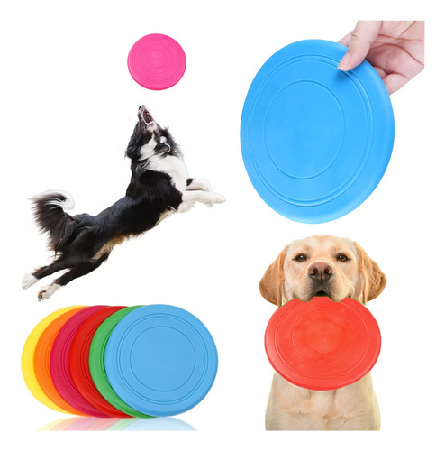 Kit 2 Frisbee Disco Voador Resistente Brinquedo Cachorros 