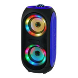 Parlante Portatil Bluetooth Luces Rgb Control Usb 15w