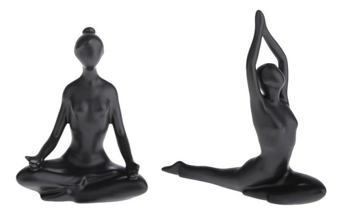 2pcs Moderno Home Yoga Girl Statue Scufplture Creative Home