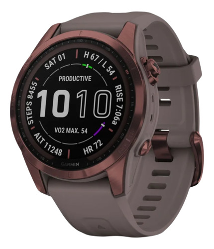 Garmin Fenix 7s Zafiro Solar Correa Silicona Gris 42mm Reloj