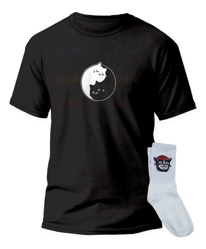 Playera Y Calcetas Gatitos Yin Y Yang Aesthetic Chibi Gym