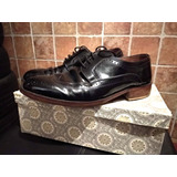 Zapatos De Vestir Hombre De Cuero Real Negro Picado Talle 41