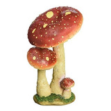 Diseño Toscano Mushroom Garden Estatua Rojo Mystic Forest M