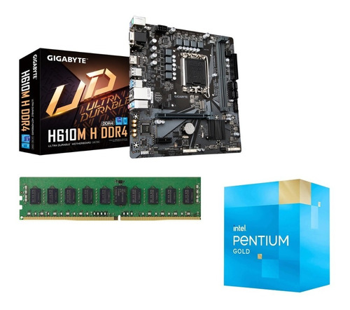 Kit Actualización Intel Pentium G7400 H610 Ram 4 Gb Kt