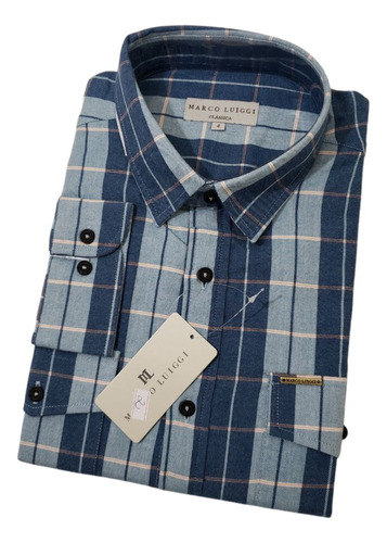 Camisa De Flanela Inverno Com Bolso Marco Luiggi Nicola Di M