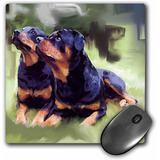 Mouse Pad Dibujos Rottweiler 8 X 8 Pulgadas