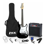 Kit Guitarra Eléctrica Con Amplificador 20w, Con Accesorios Color Black Material Del Diapasón Canadian Maple Orientación De La Mano Diestro