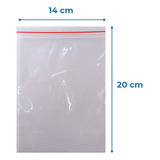 100 Saco Saquinho Zip Lock Hermético 14x20 Talge