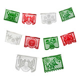 Banderines  Plásticos 40x33 Cm, Tricolor De México | Tira 5m