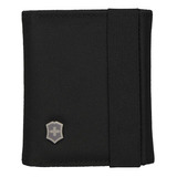 Victorinox Cartera De Tres Pliegues, Nylon, Negra