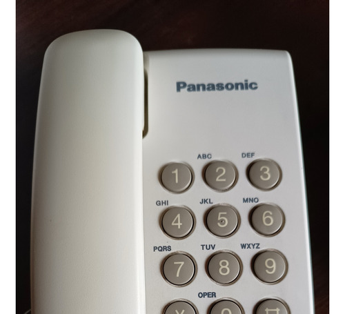 Teléfono Fijo De Linea Kx-ts5lx-w Panasonic Gris Excelente