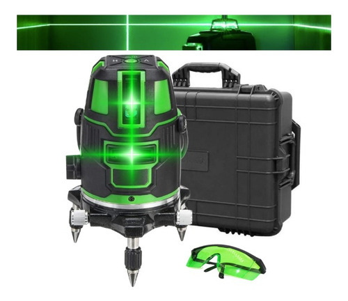 Nível Laser Verde Giratório 2 Linhas Verde Profissional 360