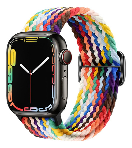 Pulseira De Nylon Trançada Para Faixa Elástica Apple Watch