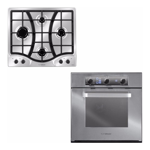 Combo Horno Eléctrico A4 + Anafe 4 H Tecno Ix Multigas Ormay