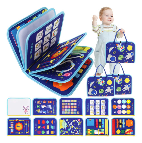 Juguete Tablero Montessori Libro Sensorial Didacticos Bebes | MercadoLibre