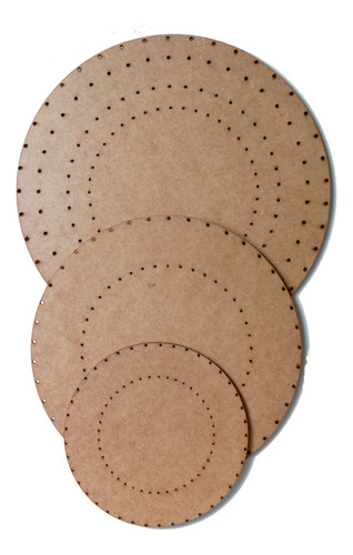 Mandalas Base Com Furos Para Decoração Perolas Mdf Cru