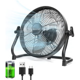 Ventilador Recargable Grande De Suelo Inalambrico Metal