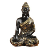 Figura Decorativa Buda Dorado Resina 21 X 31cm