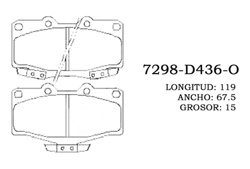 Pastilla De Freno Delantera Toyota Land Cruiser 96-99 7298 Foto 2