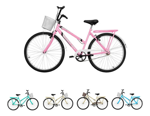 Bike Retro Feminina Aro 26 Wave Vintage C/ Cestinha Oferta