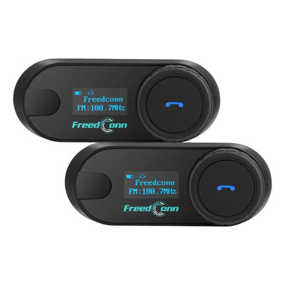 2 Piezas de Intercomunicador FreedConn T-Com SC Para Casco de Motociclista, Con Pantalla LCD, Bluetooth 5.0, Se Puede Compartir Música y Se Conecta Con Otras Marcas | Meses sin interés