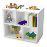 Móvel Organizador Para Brinquedos Infantil Branco Full Nicho