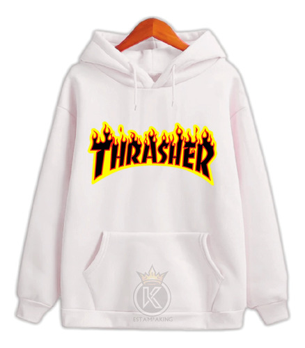 Poleron Thrasher - Skate - Nuevos Estilos - Ropa Comoda - Juvenil - Full Color - Estampaking