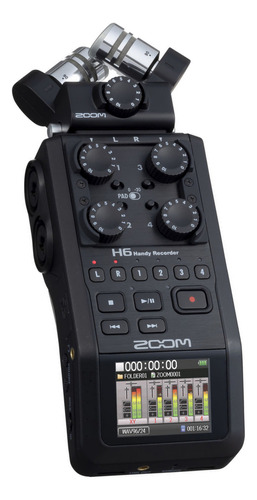 Grabador De Audio Profesional Zoom H6 All Black, 6 Canales, Color Negro