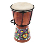 Tambor Djembe Africano De 6 Pulgadas Madera Maciza