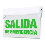 Cartel Led Salida De Emergencia Autonomo Señalizador 