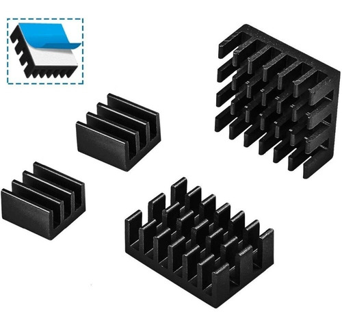 Disipador D Calor Para Raspberry Modelo 3 Y4 X 4 Und Arduino