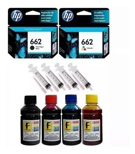 Kit Cartucho 662 Original 400ml De Tinta Impressora 2546