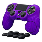 Ps4 Funda Expert Silicona Playstation 4 + 8 Grips Color Morado