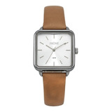 Reloj Prune Pru-5191-05 Cuadrado Cuero Marron Claro 