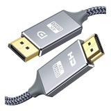 Cable Displayport A Hdmi 4k De 1.80cm. Unidireccional Capshi